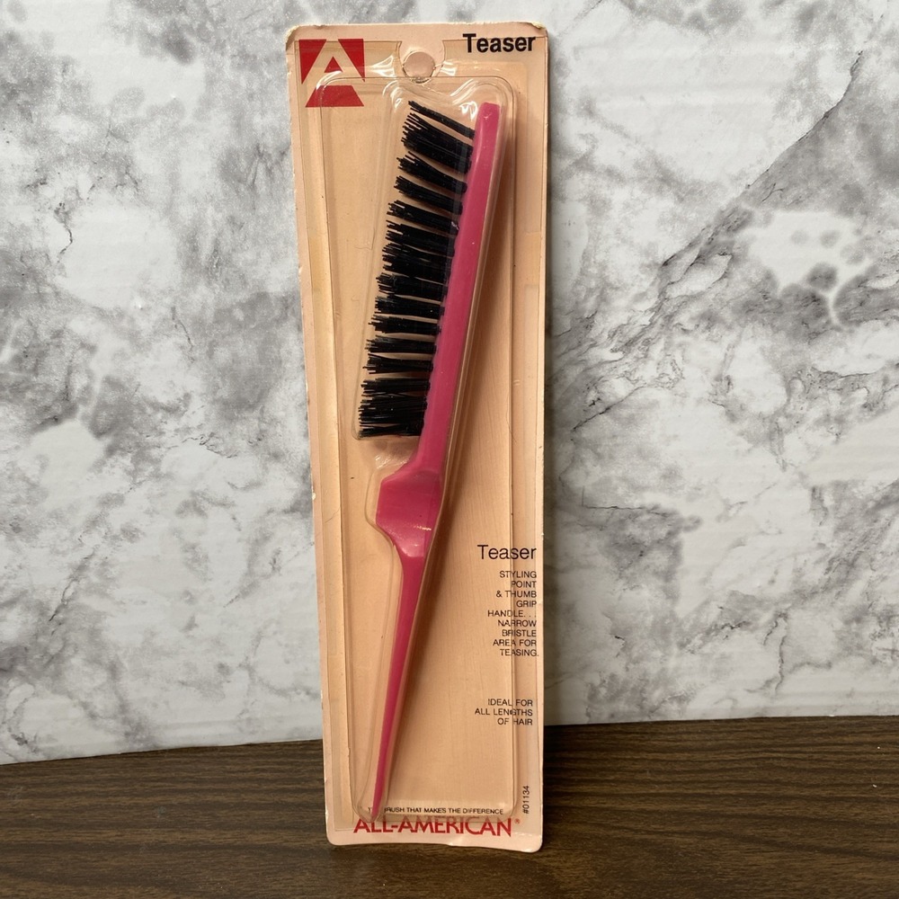 NEW Vintage PINK All American Teaser Brush #01134 Sealed
